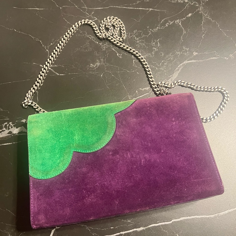 Saint Laurent Suede Patchwork Small Classic Monog… - image 7